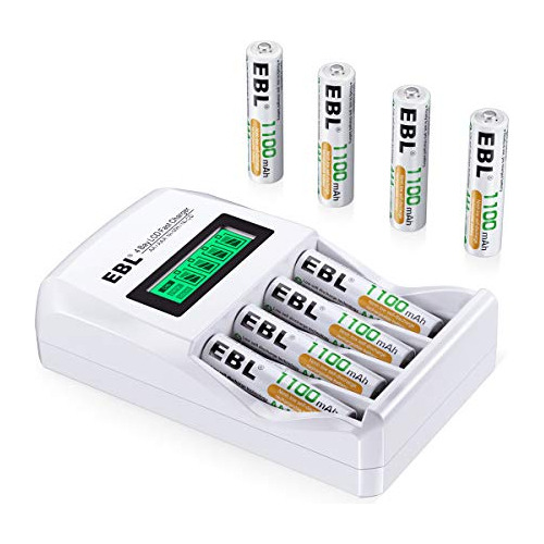 Paquete De 8 Pilas Recargables Aaa De 1100mah Con Carga...