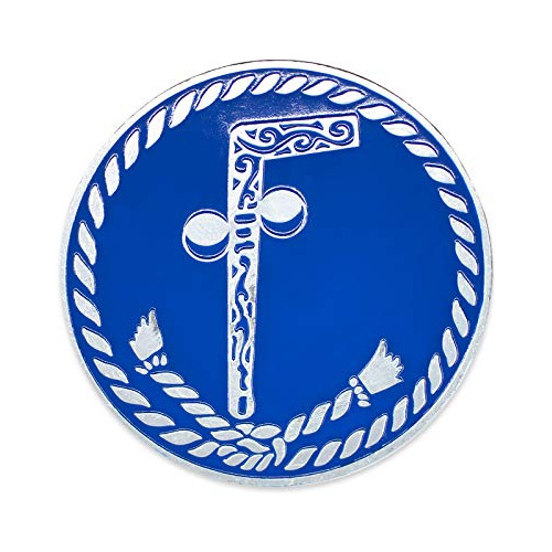 Emblema Redondo Masónico Tubal Cain Automóvil [azul Y...