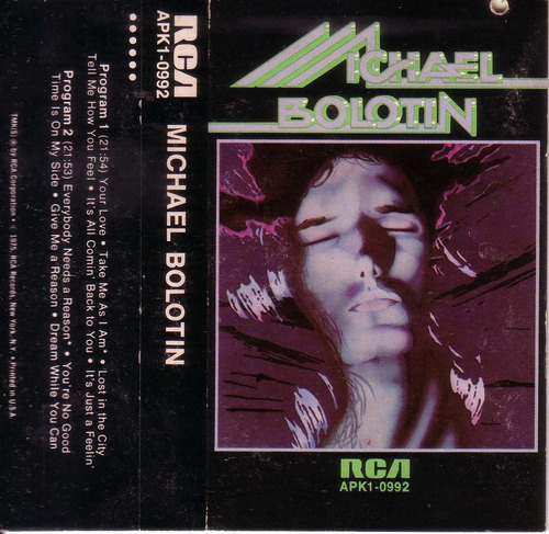 Michael Bolton Bolotin Su Primer Album Cassette Imp Pvl