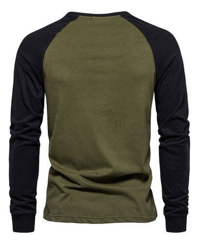 Camisetas Pactwork Casuales De Manga Larga Con Cuello En O P