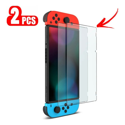 02 Mica Glass Templado Para Nintendo Switch Sellado  Empaque