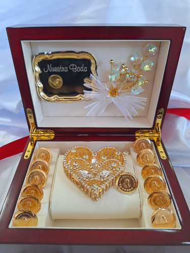 Arras Matrimoniales Elegantes Con Estuche Fino 13 Monedas