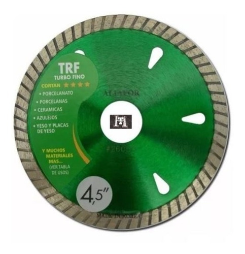 Imagen 1 de 8 de Disco Diamantado Aliafor Turbo Fino - Trf 115 Mm Porcelanato