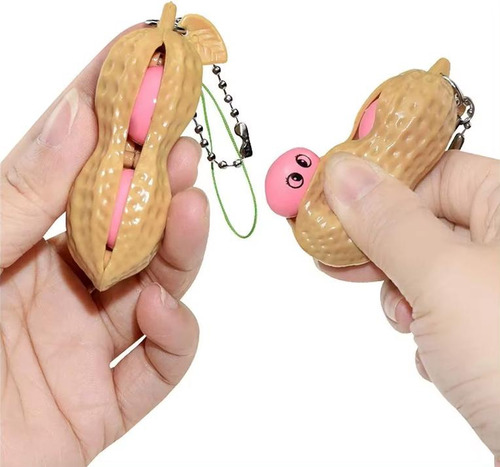 Chaveiro Ervilhas Anti Stress Relax Feijão Fidget Toy Pop It
