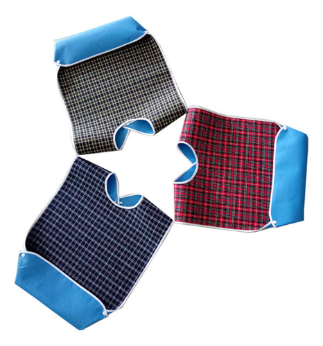 Imagen 2 de 4 de Baberos Impermeables Para Adultos, Delantal Cuadriculado