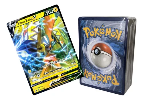 Original Carta Pokemon Lendaria ultra rara Tapu Koko V em Promoção