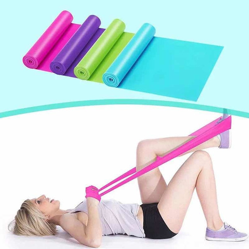 Imagen 1 de 6 de Bandas Elasticas Yoga Pilates Aerobics Fitness 1.5m