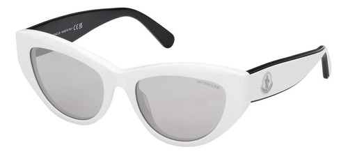 Moncler Gafas De Sol Ml 0258 Modd 21c Blanco, Negro Espejo