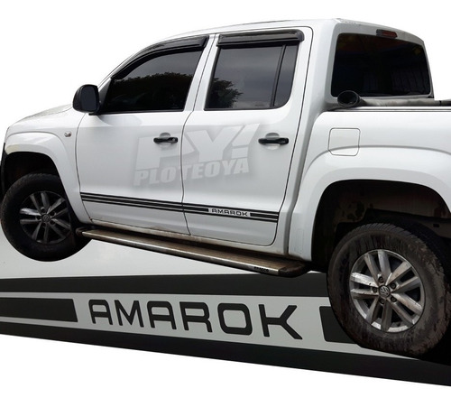 Calcos Franjas Amarok Estilo Dark Label - Ploteoya