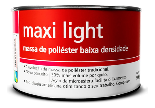 Massa Poliéster  Maxi Light Maxi Rubber 500g
