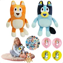 Comprar 2 Piezas Bluey Familia Bluey Bingo Papá Mamá Muñeco Peluche