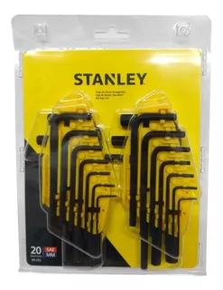 Stanley (69-255) Juego De 20 Llaves Allen Std Y Mm