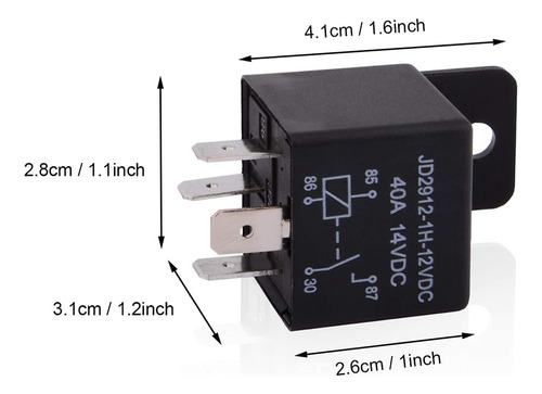 Kit De Relés De 4 Pines, 12 V, 40 A, 2 Paquetes De Relés, Mo
