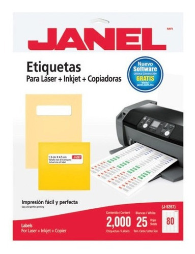 Etiqueta Janel Laser 1.3 X 4.5 Cm C/2000 - 1085267101 /vc
