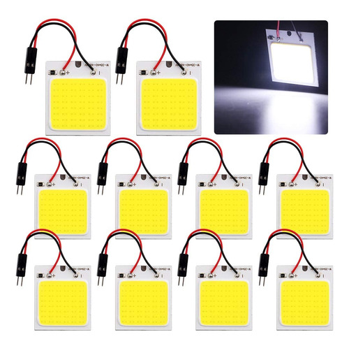 Grandviewtm Cob 10-pack 48-smd Dc12v Led Panel Cupula Lampar