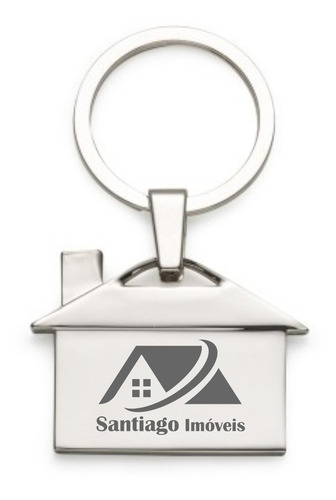 Imagem 4 de 4 de 100 Chaveiros Casa De Metal Personalizado Com Sua Arte.