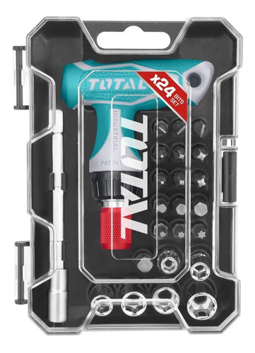 Punta Destornillador X 24pz + Mango En T Total Tacsd30186