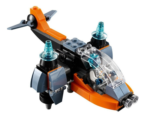 Imagen 3 de 3 de Bloques para armar Lego Creator 3-in-1 Cyber drone 113 piezas en caja