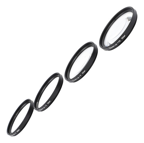 Kit De Filtros Close Up Lens 4 En 1 +1 +2 +4 +10 Macro Optic