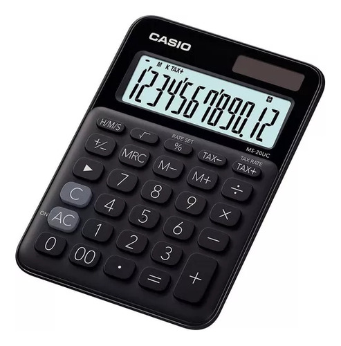 Calculadora Casio Ms-20uc-bk 12 Digitos