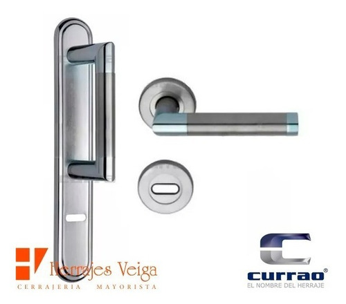 Imagen 4 de 8 de Manijon Y Manija Tropea Currao Aceroo Con Cromo Puerta
