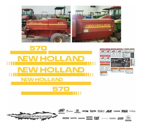 Kit De Calcas De Restauración Para New Holland 570 Empaca