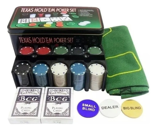 Fichero Texas Holdem Casino - 200 Fichas, Cartas Y Paño