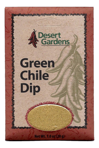 Desert Gardens Green Chile Dip Mix (paquete De 4)