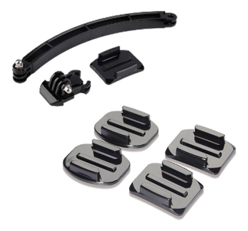 Suporte Capacete Adesivo Curvo Reto Gopro 5 6 7 Go Pro Sjcam