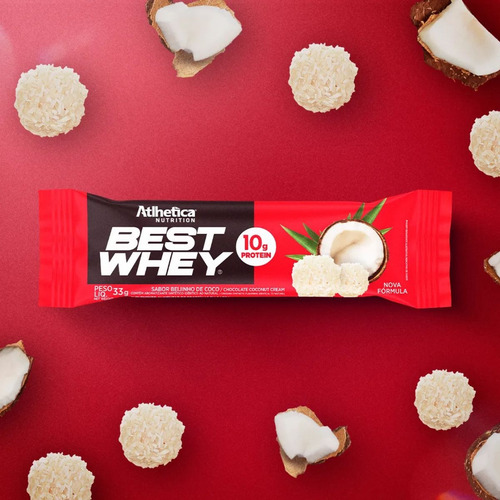 Best Whey Bar Display 12x32g Atlhetica - Promoção Caixa