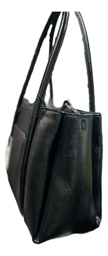 Bolsa Tote Karl Lagerfeld Negra Para Dama, Versatil Y Comoda Negro Lisa Plata Negro