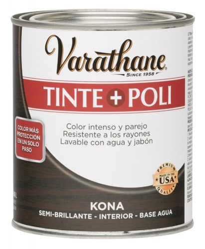 Tinte + Poliuretano Varathane Kona 946 Cc