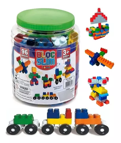 Balde De Blocos Para Montar Com 50 Peças Infantil - Compre Agora