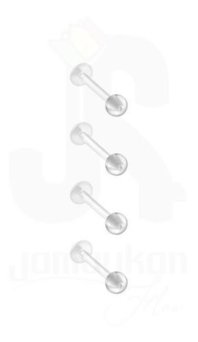 Piercing Labio Tragus Acrílico Translucido 12mm 16g Discreto