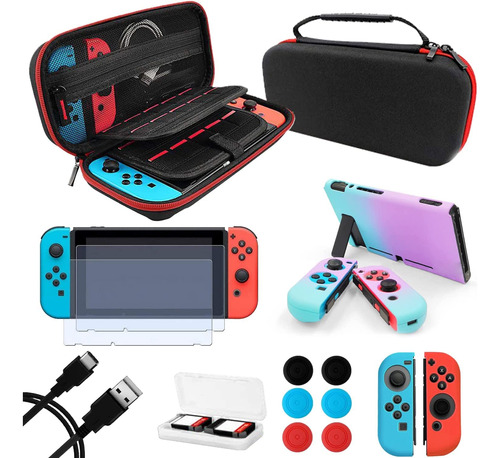 Switch Accessories Bundle, Grip Protective Cover/joy-con/an.