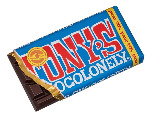 Tony's Chocolonely Chocolate Negro 70% Puro 6.35 Oz
