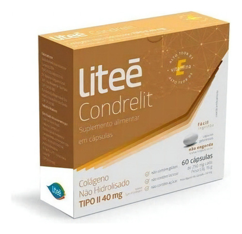 Litee Condrelit Colageno 40mg Tipo2 60 Cáp Gelatinosas