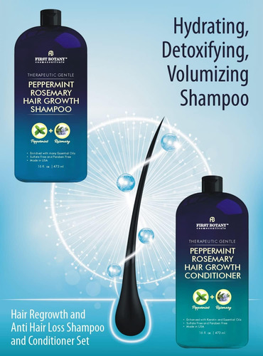 Conjunto De Shampoo E Condicionador First Botany, Hortelã-pi