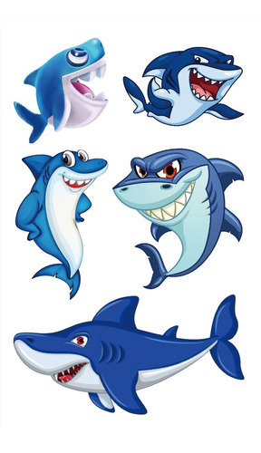 Imagen 9 de 10 de Tatuajes Temporales Tattoo Tiburon Mar Sirena X10 Souvenir