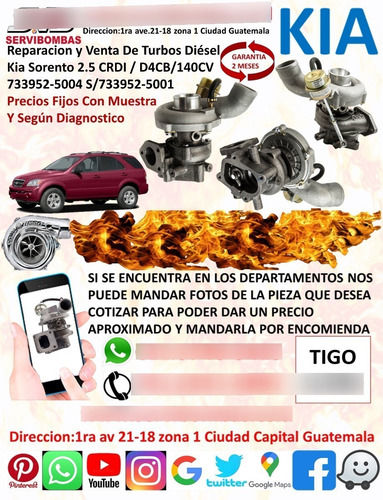 Imagen 4 de 4 de Turbos Kia Sorento 2.5 Crdi D4cb Geometría Variable