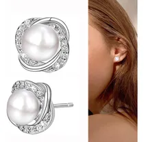 Comprar Aretes De Perla Plata 925 Mujer Circonita Joyeria De Plata Pendientes De Moda Aretes Mujer Arracada De Aro Plata S925 Zirconia Argolla