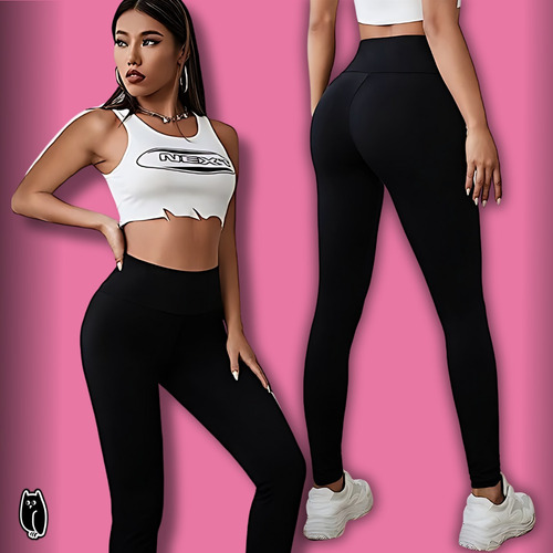 Imagem 9 de 9 de Up Legging Básica Cós Alto Suplex Grosso Zero Transparência