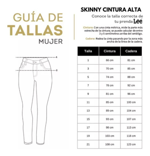 Pantalon Jeans Skinny Shape Up Lee Mujer 251
