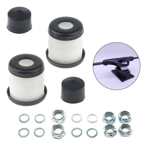 2 Kit De Bujes De Camión De Monopatín Tuercas 11 Mm