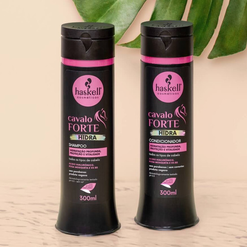 Kit Shampoo E Condicionador 300ml Cavalo Forte Hidra Haskell