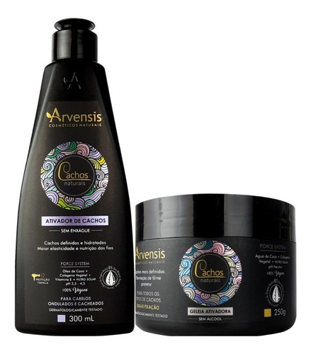 Kit Arvensis Cr.ativador Ond.e Cach.300ml + Gelatina 250g