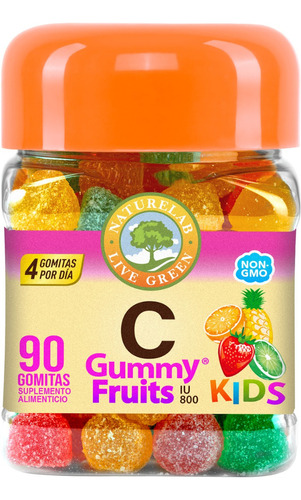 Vitamina C, Gummy Fruits, Kids 90 Gomitas