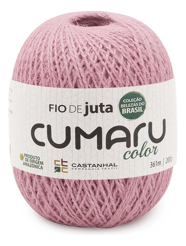 Fio De Juta Color Cumaru Castanhal 200g 361mts Cor Rosa Bebê