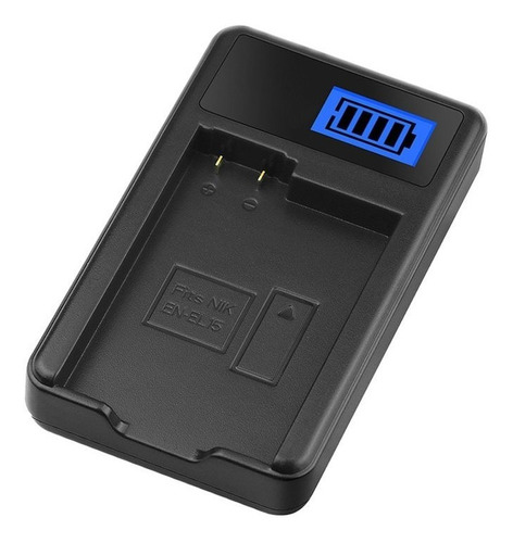 Imagen 2 de 6 de Cargador De Bateria Lcd P/ Nikon En-el15 D7000 D800 D600