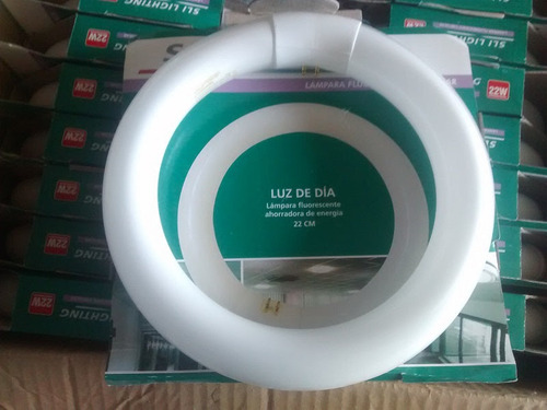 Paquete De 2 Focos Ahorrador Circular 22w Sli Lighting Luz Luz De Dia 6500